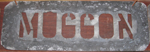 Muggon woll bale stencil