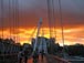 Sunset on the  London Millennium Bridge